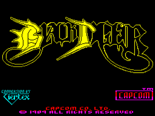 Black Tiger title screen for ZX Spectrum